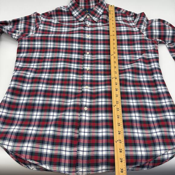 RALPH LAUREN Mens Cotton Button Down Plaid Shirt Size L Long Sleeve Relaxed - Picture 7 of 9